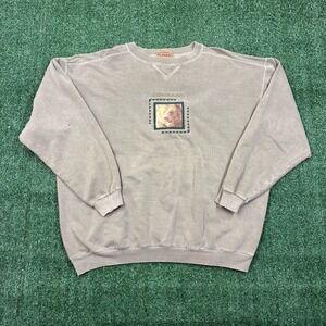 Men's Crewneck Sweatshirt - Light Gray with Center Graphic